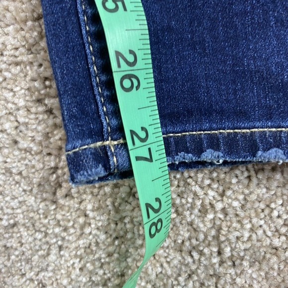 Vigoss Womens Ace Skinny Jeans 27x27 Dark Wash Distressed Stretch Denim - Picture 7 of 9